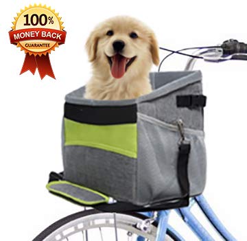 bike dog basket pet baskets pockets carrier strap soft bag
