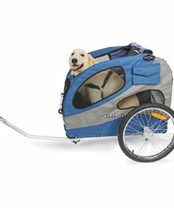 PetSafe Happy Ride Steel Dog Bicycle Trailer – Durable Frame – Easy to Connect and Disconnect to