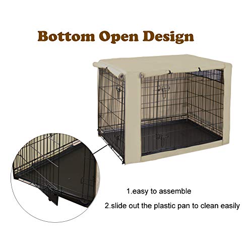 HiCaptain Polyester Dog Crate Cover – Durable Windproof Pet Kennel ...