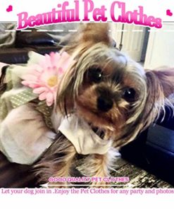 Petea Daisy Flower Gauze Tutu Dog Dress Vest Apparel Skirt Clothes Pet Puppy Bowknot Princess Clothes for Dogs and Cats