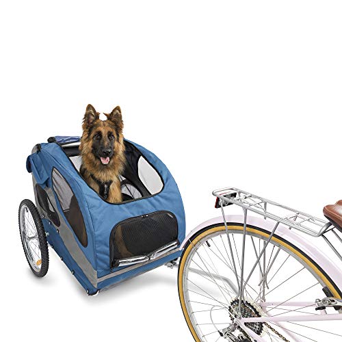 PetSafe Happy Ride Aluminum Dog Bicycle Trailer – Lightweight Durable Frame – Easy to Connect