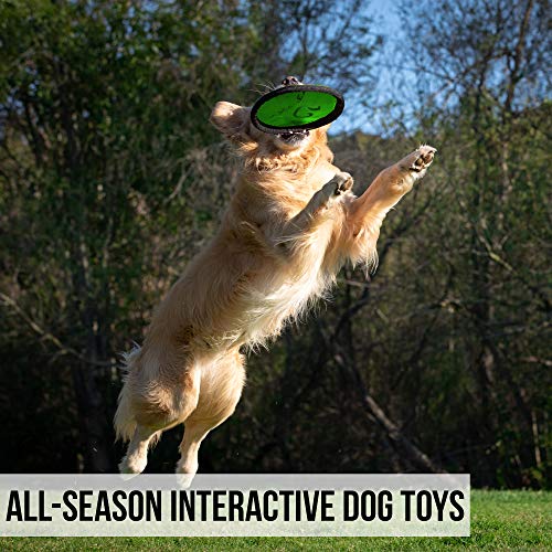 Hyper Pet Flippy Flopper Dog Frisbee Interactive Dog Toys [Flying Disc Dog Fetch Toy – Floats in