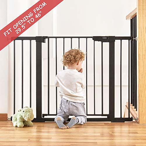 Cumbor 46”Auto Close Safety Baby Gate, Extra Tall and Wide Child Gate ...