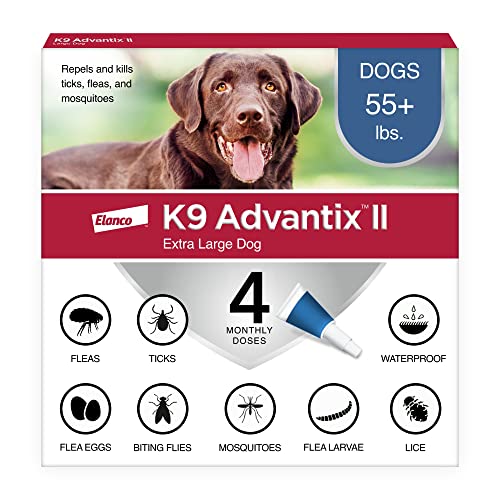 K9 Advantix II XL Dog Vet-Recommended Flea, Tick & Mosquito Treatment & Prevention | Dogs Over 55 lbs. | 4-Mo Supply