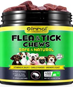 Flea and Tick Prevention for Dogs, Chewable Flea and Ticks, 150 Chews Dog Flea & Tick Control Supplement, Flea and Tick Chews for Dogs, Oral Flea and Tick Treats for Dogs (Peking Duck Flavor)