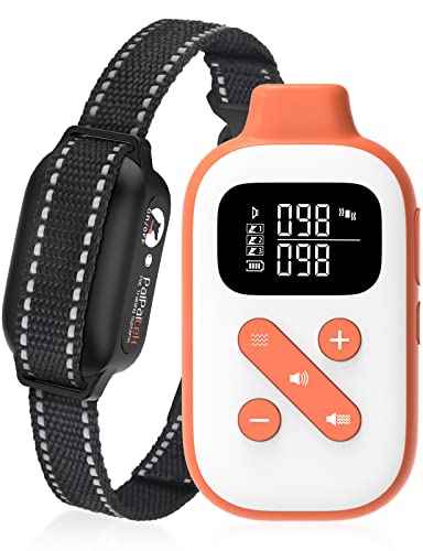 PaiPaitek Vibrating Dog Collar No Shock, 3300ft Range Dog Training Collar with Remote, IPX7 Waterproof Electric Dog Collar, No Shock/Prong Dog Training Collar for 5-120 lbs All Breeds