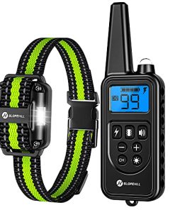 Dog Training Collar with 7 Training Modes, 2600Ft Remote Electronic Dog Shock Collar, Electric Shock Collar for Small Medium Large Dogs (Green1)