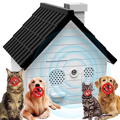 Wagg Bark Box,Enhanced Version Dog Barking Control Devices,Anti Barking Device 55 Ft,3-Frequency Ultrasonic Dog Bark Deterrent,Safe for Pets and People, Waterproof (White & Black)