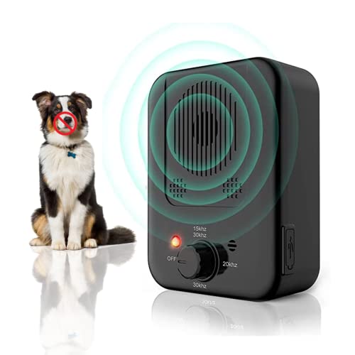 Anti Bark Device,3 Frequency Sonic Bark Deterrents,33Ft Ultrasonic Dog Bark Deterrent Devices with 3 Adjustable Level, Anti Barking Device Pet Behavior Training Tool (1PCS)