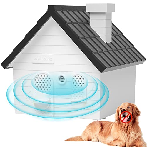 EasyULT Dog Barking Control Devices, Anti Barking Device Outdoor and Indoor with 4 Frequency Ultrasonic, Waterproof Bark Box of 50ft Range, Safe for Human & Dogs