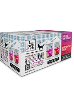 I and love and you Naked Essentials Wet Dog Food – Grain Free and Canned, Beef + Venison Variety Pack, 13-Ounce, Pack of 6 Cans