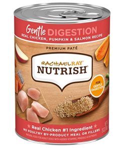 Rachael Ray Nutrish Gentle Digestion Wet Dog Food, Real Chicken, Pumpkin & Salmon, 13 Ounce Can (Pack of 12)