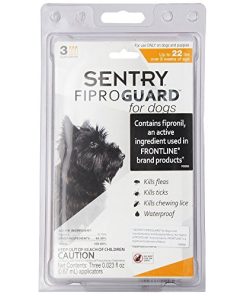 SENTRY Fiproguard for Dogs, Flea and Tick Prevention for Dogs (5-22 Pounds), Includes 3 Month Supply of Topical Flea Treatments