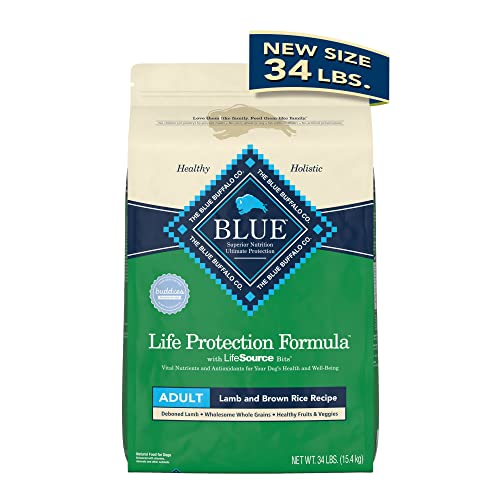 Blue Buffalo Life Protection Formula Natural Adult Dry Dog Food, Lamb and Brown Rice 34-lb