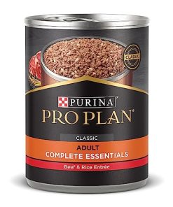 Purina Pro Plan High Protein Dog Food Wet Pate, Beef and Rice Entree – (12) 13 oz. Cans