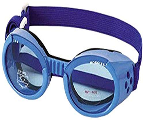 Doggles ILS Extra Small Shiny Blue Frame with Blue Lens Dog Goggles