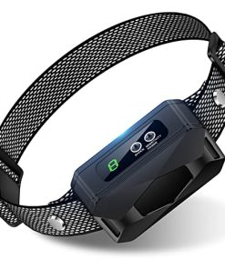 Bark Collar for Dogs – Edixeno USB-C Rechargeable Braking Training Collar with 5 Levels Adjustable Sensitivity Harmless Vibration Collar for Small Medium and Large Dogs (Black)