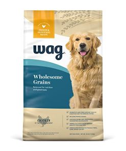 Amazon Brand – Wag Dry Dog Food, Chicken and Brown Rice, 30 lb Bag (Packaging May Vary)