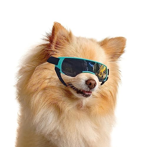 Enjoying Small Dog Sunglasses UV Protection Windproof Antifog Doggy Goggles for Pet Eye Wear, Blue