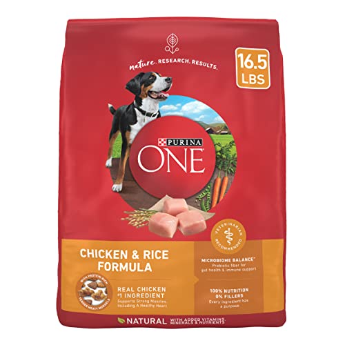 Purina ONE Chicken and Rice Formula Dry Dog Food – 16.5 lb. Bag