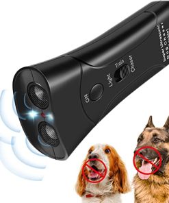 Anti Barking Control Device, Dual Sensor Ultrasonic Anti Barking Device Dog Bark Deterrent with 3 Modes and LED Light, Dog Barking Control Devices Dog Training Tools, Safe for Human & Dogs, up to 33FT