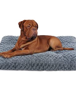 Washable Large Dog Bed,Dog beds for Medium Dogs Plush Soft Pet Carrier Pad,Anti-Slip Dog Bed Mat for Large Medium Small Dogs and Cats,Fluffy Comfy Dog Kennel Pad.