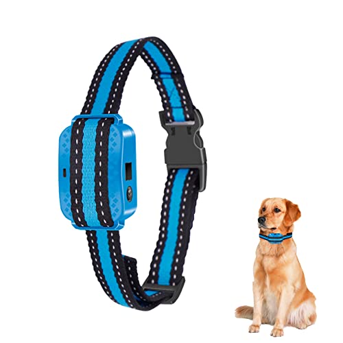 Dog Bark Collar 0-9 Gear Vibration Electrostatic Pulse Intensity Adjustment&7 Gear Sensitive Adjustment Rechargeable/Waterproof/Reflective Dogs by Only Warm