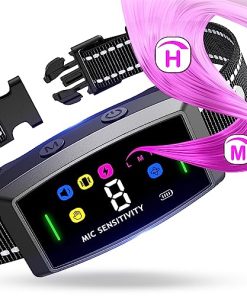 2023 AI Dog Bark Collar Sets for Large Small Medium Dogs| 2in1 No Shock/Safe Shock Barking Collar with 3 Adjustable Shock Mode |IP68 Waterproof Rechargeable Anti Bark Device with Dog Training Clicker