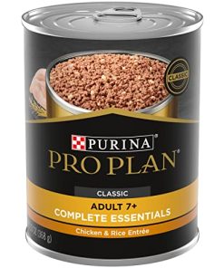 Purina Pro Plan High Protein Dog Food for Senior Dogs, Adult 7+ Chicken and Rice Entree – (12) 13 oz. Cans