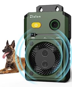 Zlolen Dog Barking Control Devices – Anti Barking Device, Bark Box Professional Utrasonic Dog Repeller Up to 50 Ft Effective Control Range 2 Sonic Emitters to Stop Barking Rechargeable Dog Silencer