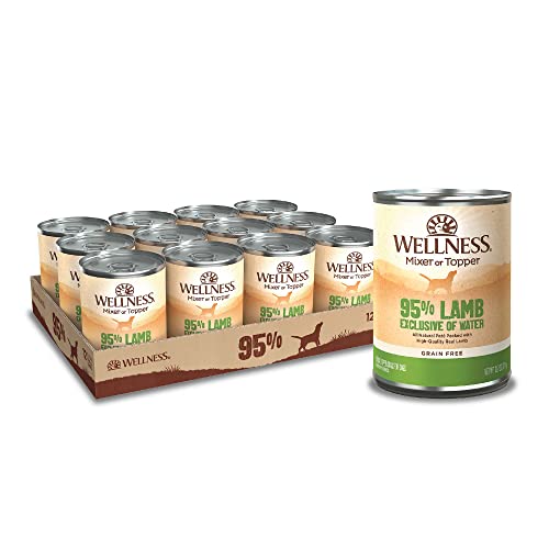 Wellness 95% Lamb Natural Wet Grain Free Canned Dog Food, 13.2-Ounce (Pack of 12)