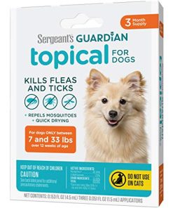 Sergeant’s Guardian Flea & Tick Squeeze On for Dogs 7-33 lbs., 3 Count