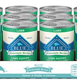 Blue Buffalo Homestyle Recipe Natural Adult Wet Dog Food, Lamb 12.5-oz can (Pack of 12)