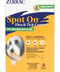 Zodiac Spot On Flea & Tick Control Large Dogs Over 60 Pounds 4 Pack