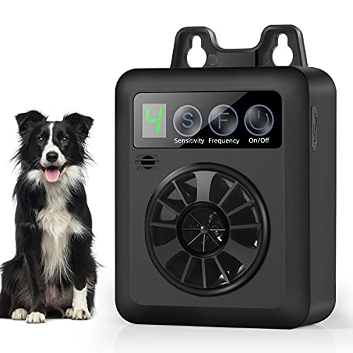 Anti Barking Device, Upgraded Rechargeable Dog Barking Control Device with 3 Adjustable Sensitivity/Frequency Levels, Ultrasonic Dog Bark Deterrent Pet Behavior Training Tool for Almost Dogs
