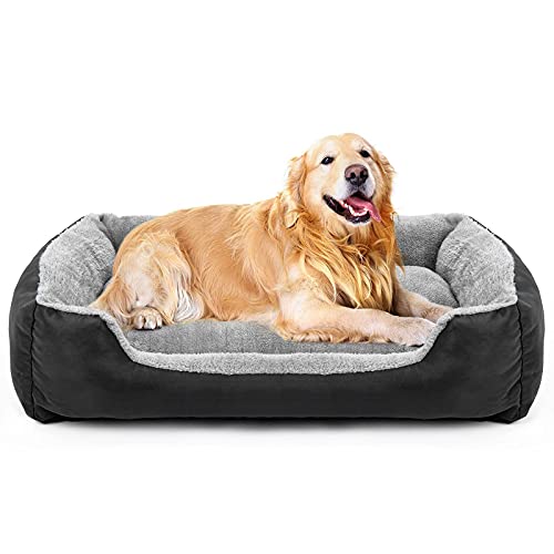 Teodty Dog Beds for Large Dogs, Washable Pet Bed Mattress Comfortable, Warming Rectangle Medium and Cat Pets