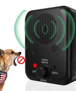 Anti Barking Device, Dog Barking Control Device with 3 Ultrasonic Level Stop Dog Barking Deterrent Tool Up to 33ft Range for Indoor & Outdoor No Barking Deterrent for All Dog Sizes