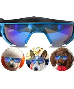 URBEST Dog Goggles, Eye Protection (New Version) Sunglasses Waterproof Windproof UV Protection for Small Medium Dogs (Blue)