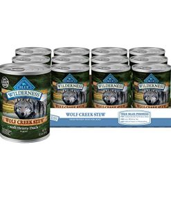 Blue Buffalo Wilderness Wolf Creek Stew High Protein, Natural Wet Dog Food, Hearty Duck Stew in gravy 12.5-oz cans (Pack of 12)