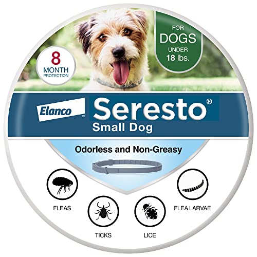 Seresto Small Dog Vet-Recommended Flea & Tick Treatment & Prevention Collar for Dogs Under 18 lbs. | 8 Months Protection