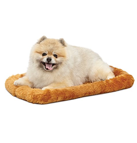MidWest Homes for Pets 22L-Inch Cinnamon Dog Bed or Cat Bed w/ Comfortable Bolster | Ideal for XS Dog Breeds & Fits a 22-Inch Dog Crate | Easy Maintenance Machine Wash & Dry