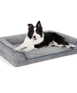 Arien Dog Bed Orthopedic Sofa Dog Beds, Dog Beds for Large Dogs, Bolster Dog Couch Bed, Foam Sofa with Removable Washable Cover&Nonskid Bottom, Comfortable Sleep Dog Ded for Medium&Large Dogs