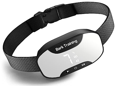 Bark Collar for Dogs,Smart Dogs Anti Barking Collar Rechargeable,IP67 Waterproof Adjustable Sensitivity & Intensity Beep Vibration Dog Bark Collar Prefer for 5-150 Lbs Dogs,Large/Medium/Small Dogs