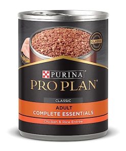 Purina Pro Plan High Protein Dog Food Wet Pate, Chicken and Rice Entree – (12) 13 oz. Cans