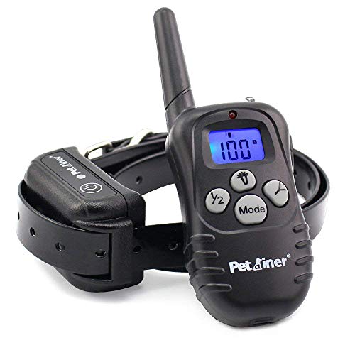 Petrainer Upgraded Model Rechargeable & Waterproof Remote Dog Training Collar 330 yd Electric Dog Bark Collar with Beep/Vibration/Shock Collar for Dogs