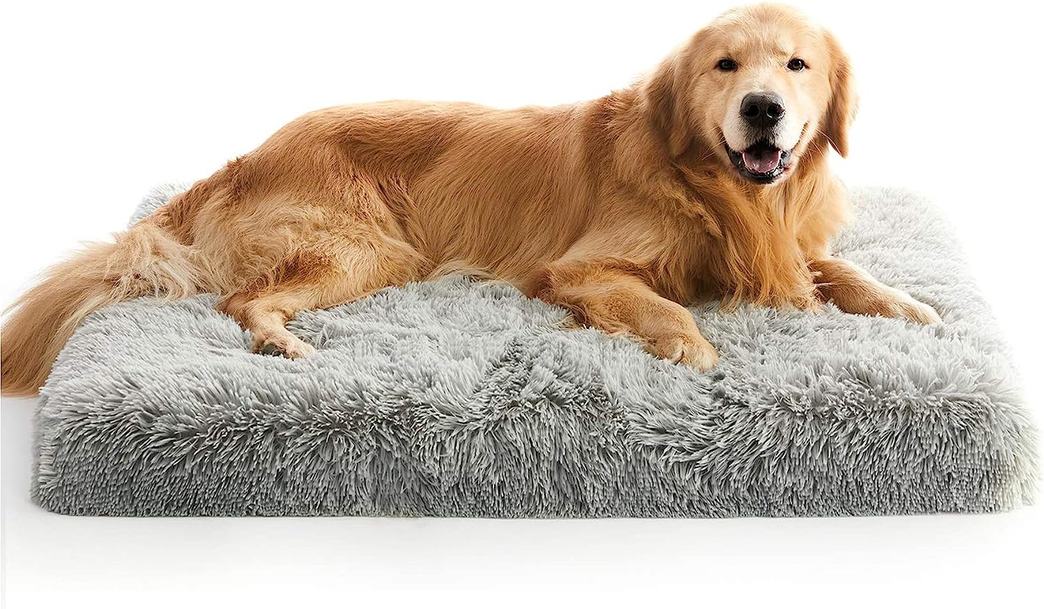 MIHIKK Orthopedic Dog Bed Luxurious Plush Washable Dog Beds with Removable Waterproof Cover Anti-Slip Egg Foam Pet Sleeping Mattress for Large Dogs Review