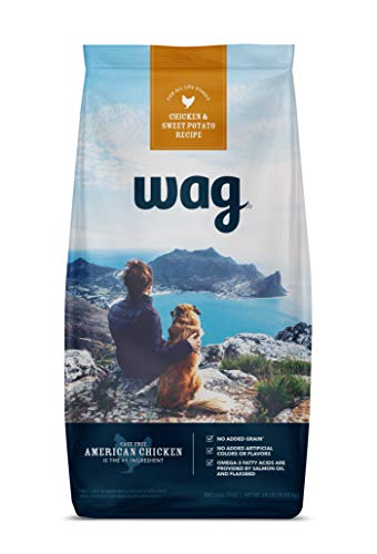 Amazon Brand – Wag Dry Dog Food Chicken & Sweet Potato, Grain Free 24 lb Bag