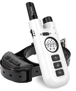 Teptec Most Innovative Auto Anti-bark & Remote Training 2-in-1 Bark Collar, Shock/Vibration/Beep 2600Ft Dog Training Collars with 99 Adjustable Intensity & Security Lock, Rechargeable & Waterproof