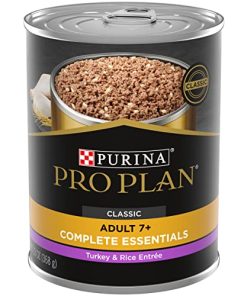Purina Pro Plan High Protein Wet Dog Food for Senior Dogs, Adult 7+ Wet Dog Food, Turkey and Rice Entree – (12) 13 oz. Cans