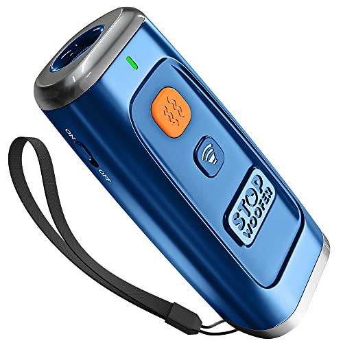 [New 2023] Barking Control Devices for Dog -Anti Barking Device for S/M/L Dogs-4 Training & Deterrent Modes-Rechargeable Ultrasonic Dog Whistle to Stop Barking up to 27 FT (Blue)
